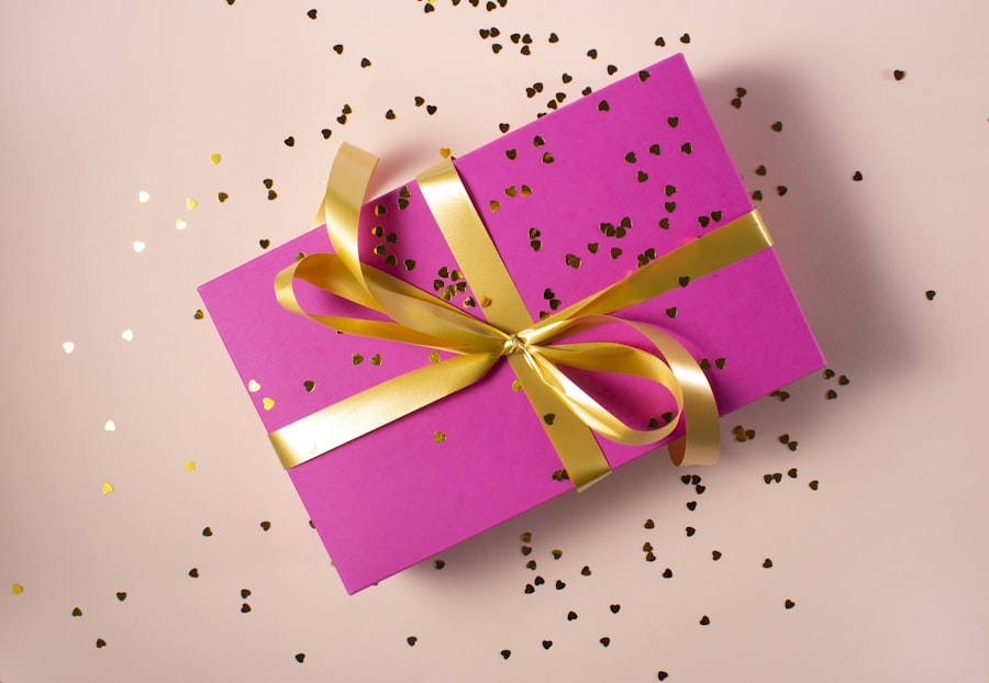 Wrapped gifts ready for customers