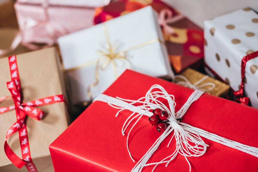 Holiday gift wrapping and presents