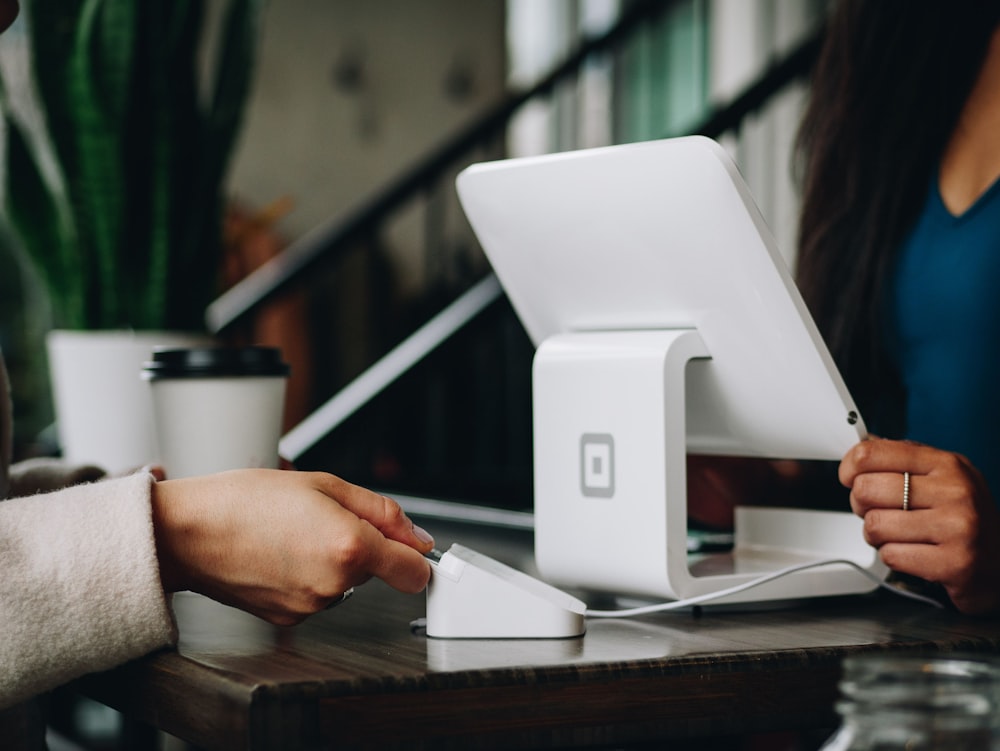 Business owner reviewing payment activity